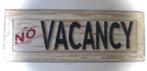 Handgeschilderd houtenbord / sign / Amerikaans / No Vacancy, Ophalen of Verzenden, Zo goed als nieuw, Reclamebord