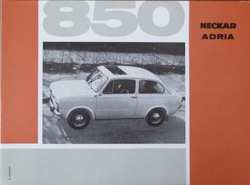 Folder FIAT NECKAR 850 Adria 08/ 1967 beschikbaar voor biedingen