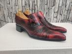 Unieke Jeffery West skull loafers - Rood/zwart - Maat 42 (8u, Kleding | Heren, Loafers, Overige kleuren, Jeffery West, Verzenden