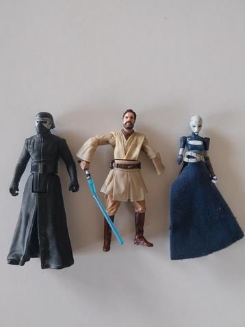 Star Wars Figure Lot – Kylo Ren, Obi-Wan Kenobi & Asajj Vent beschikbaar voor biedingen