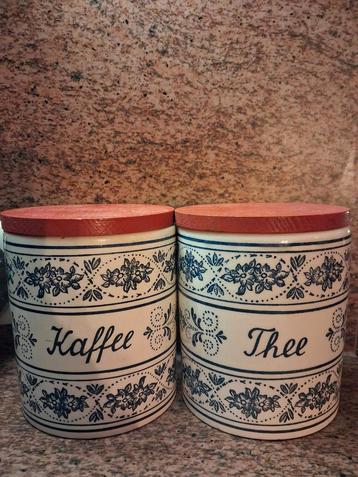 1 koffie,1 thee bus,keramiek vintage,Schramberg beschikbaar voor biedingen