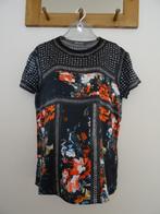 Roberto Cavalli luxuese zijde top mt 44 valt als M, Maat 38/40 (M), Verzenden, Zwart, Zo goed als nieuw