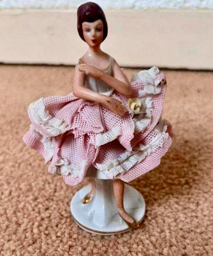 Vintage Porseleinen Ballerina Figuur, Antiek en Kunst, Kunst | Beelden en Houtsnijwerken, Ophalen of Verzenden