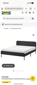 Bed frame, Huis en Inrichting, Slaapkamer | Bedden, Ophalen, Overige materialen, Gebruikt, Zwart