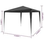 Partytent 3 x 3 m antracietgrijs met 2x doek, Ophalen, Gebruikt, Partytent, Minder dan 4 meter