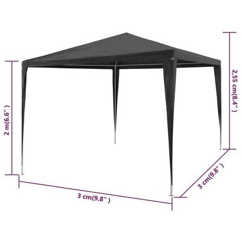 Partytent 3 x 3 m antracietgrijs met 2x doek, Tuin en Terras, Partytenten, Gebruikt, Partytent, Minder dan 5 meter, Minder dan 4 meter