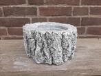 Betonnen stam-pot bloempot Boomstam pot beton, Ophalen of Verzenden, Nieuw, Rond, Minder dan 25 cm