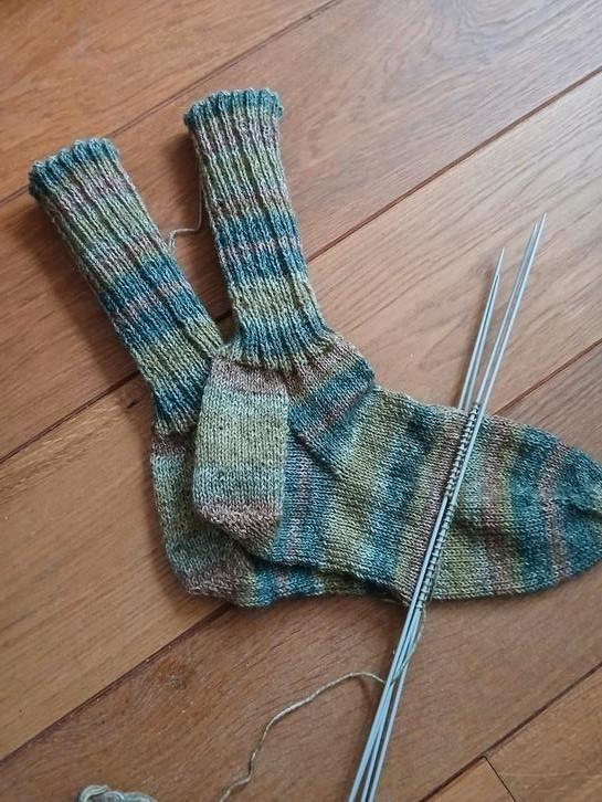 Gebreide sokken van sokkenwol. 75% wol. Maat 46/47, Kleding | Heren, Sokken en Kousen, Nieuw, Maat 43 t/m 46, Overige kleuren