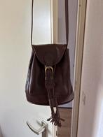 Bruin leren buideltasje - 18x20 cm, Ophalen of Verzenden, Zo goed als nieuw, Bruin, Schoudertasje