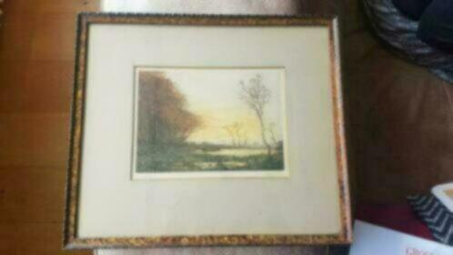 ets Les marais moeras Louis Davril Lucien Dasselborne wo1, Antiek en Kunst, Kunst | Etsen en Gravures, Ophalen