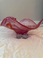 Glazen handgeblazen schaal Roze Fruitschaal Showstuk 31 cm, Ophalen of Verzenden