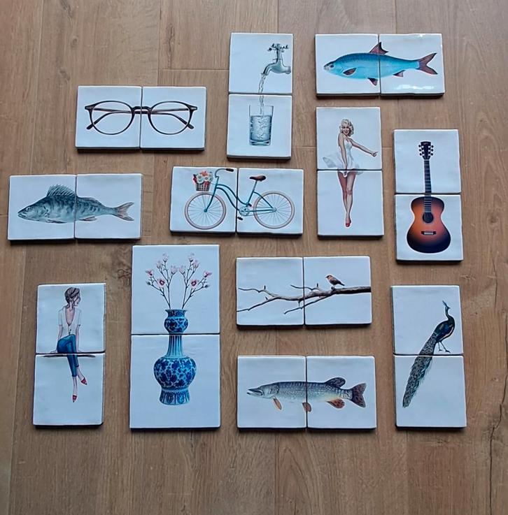 Duo tegeltjes, Huis en Inrichting, Woonaccessoires | Wanddecoraties, Ophalen of Verzenden