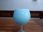 Vintage opaline kelk in blauw, Ophalen of Verzenden