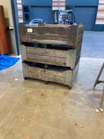 6 palletkisten , palletbox ooslagbox houtkist veilingkist, Doe-het-zelf en Verbouw, Kratten en Dozen, 100 cm of meer, 60 cm of meer
