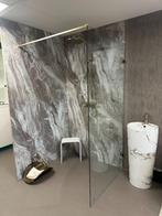 Inloopdouche Douchewand Helder Glas Goud profiel 80x200, Ophalen, Minder dan 80 cm, Minder dan 80 cm, Info@dealplein.nl