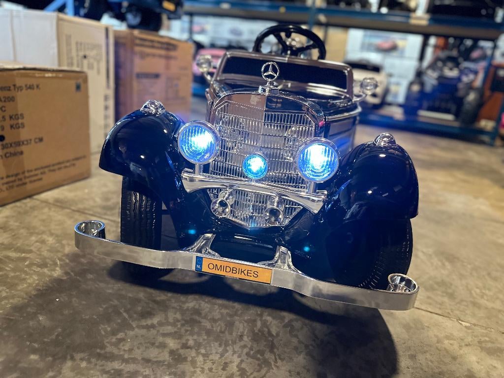 Mercedes-Benz Typ 540K 12v metallic zwart, Bluetooth, leder, Ophalen of Verzenden, Nieuw