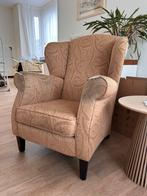 Zandkleurige Oorfauteuil, Huis en Inrichting, Fauteuils, Ophalen, Gebruikt, Minder dan 75 cm, 75 tot 100 cm