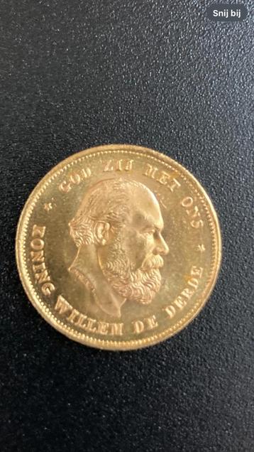 Te koop: Gouden Tientje Willem III – 1875 Bieden beschikbaar voor biedingen