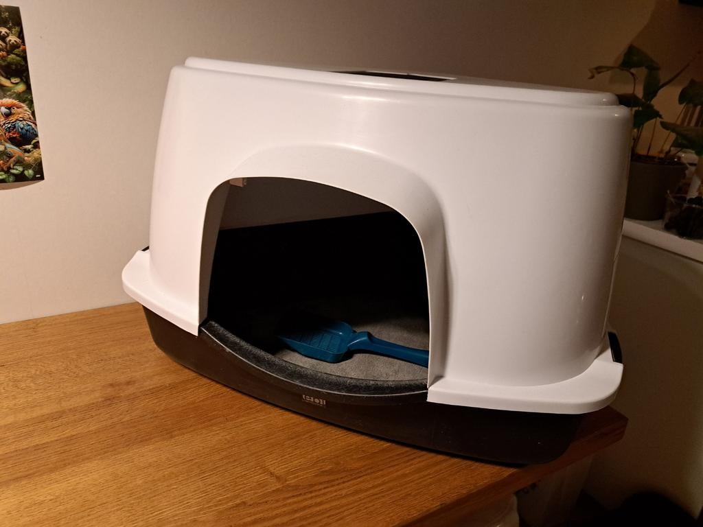 XL Kattenbak hoekmodel, Dieren en Toebehoren, Ophalen, Zo goed als nieuw, Gesloten