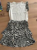 Rok & T-shirt Set - Zebraprint 164, Ophalen of Verzenden, Gebruikt, Meisje