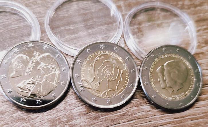 Set van 3 Nederlandse 2 Euro Herdenkingsmunten unc teab, Postzegels en Munten, Munten | Nederland, Euro's, Koningin Beatrix, Ophalen of Verzenden