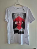 Jack & jones t-shirt  wit maat L, Kleding | Heren, T-shirts, Maat 52/54 (L), Wit, Nieuw, Ophalen of Verzenden