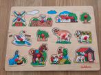 Houten puzzel boerderij van Eichhorn peuter dreumes, Kinderen en Baby's, Speelgoed | Kinderpuzzels, 10 tot 50 stukjes, Van hout