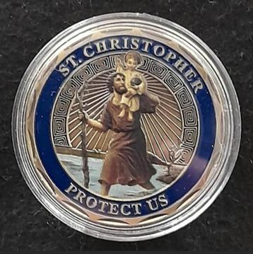 Christoffel penning devotie amulet voor bescherming beschikbaar voor biedingen