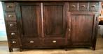 Massief Teakhouten Dressoir/TV Kast, Ophalen, Gebruikt, Met deur(en), 100 tot 150 cm