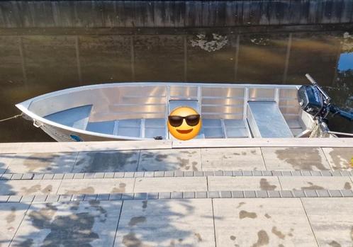 Aluminium FisherPro boot V400 + mercury f4, Watersport en Boten, Kano's, Zo goed als nieuw, Overige typen, Drie personen of meer