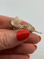 V504 Prachtige zilveren antieke broche, Ophalen of Verzenden, Zilver, Broche