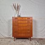 Gunnar Nielsen Tibergaard vintage Deense commode jaren 60, Ophalen, Gebruikt, 5 laden of meer, 100 tot 150 cm
