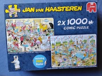 Jan van Haasteren puzzels 2x1000, zeebanket+ taartentoernooi beschikbaar voor biedingen