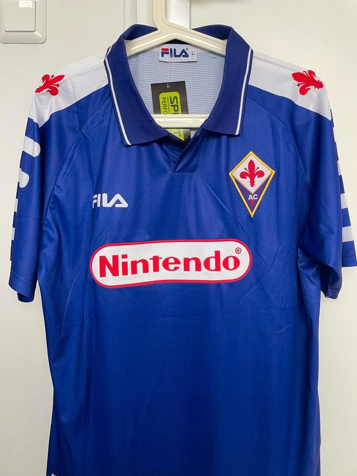 Retro Batistuta Fiorentina Large fila Nintendo Argentinië, Sport en Fitness, Voetbal, Nieuw, Shirt, Maat L, Ophalen of Verzenden