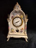 Dresden Porseleinen Pendule Klok - Handbeschilderd, Antiek en Kunst, Ophalen