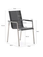 RVS Grijze Stoelen Bernstein, Ophalen, Nieuw, Metaal, Eén