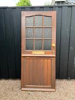 Hard houten voordeur…, Doe-het-zelf en Verbouw, Deuren en Horren, 80 tot 100 cm, Ophalen of Verzenden, 200 tot 215 cm, Hout