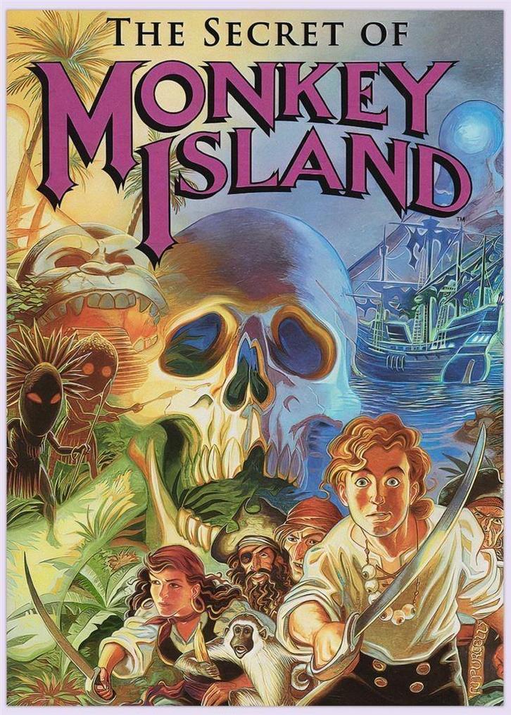 Grote 50x70cm Game Poster The Secret of Monkey Island, Spelcomputers en Games, Games | Overige, Nieuw, Avontuur en Actie, 1 speler