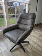 Draai Fauteuil Microvezel Antraciet, Ophalen, Zo goed als nieuw, 75 tot 100 cm, 50 tot 75 cm