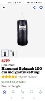 Hanumat Bokszak 100 cm incl gratis ketting, Nieuw, Bokszak, Ophalen