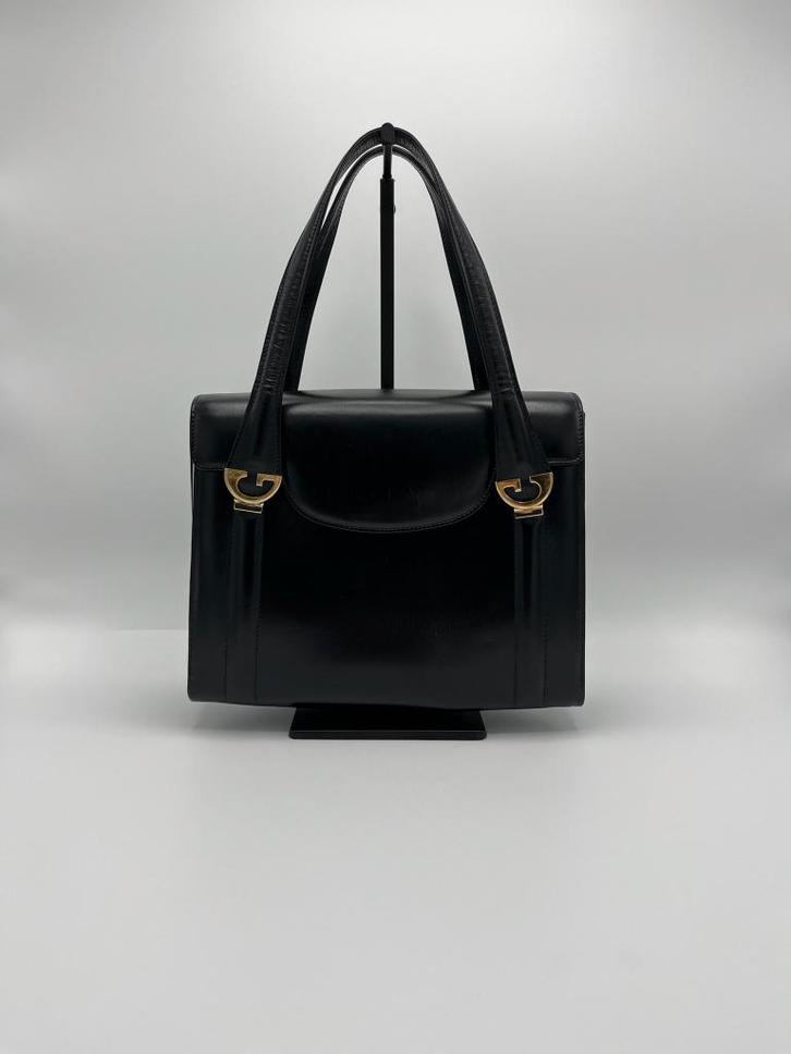 Vintage Gucci, Sieraden, Tassen en Uiterlijk, Tassen | Damestassen, Gebruikt, Handtas, Zwart, Verzenden