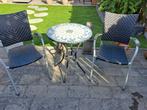 Bistrotafel met 2 stoelen, Tuin en Terras, Tuinsets en Loungesets, Ophalen, Gebruikt