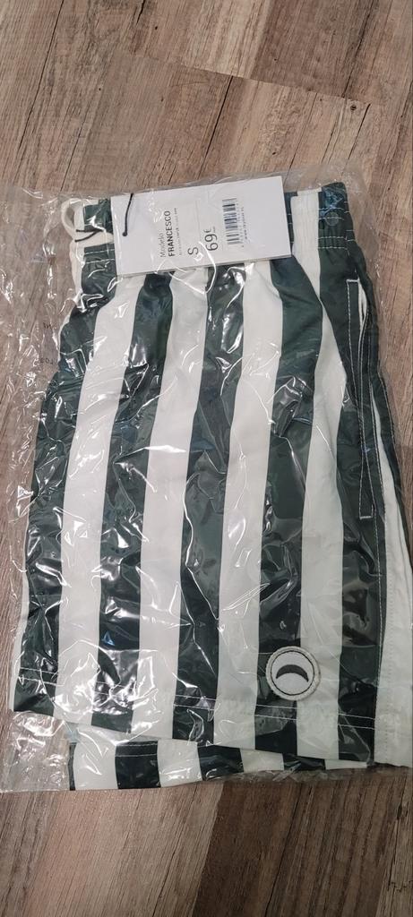 Francesco Zwemshort - Groen/Wit - Maat S - Nieuw, Kleding | Heren, Badmode en Zwemkleding, Zwemshort, Maat 46 (S) of kleiner, Groen