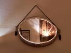 Art deco ovale spiegel met geslepen rand, Minder dan 100 cm, Minder dan 50 cm, Ophalen, Ovaal