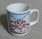 Vintage kattenbeker cyperse kat poes kattenkop, Gebruikt, Ophalen of Verzenden, Overige stijlen, Kop(pen) en/of Schotel(s)