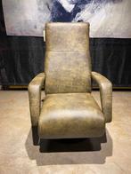 Jaxx Relaxfauteuil in Outback leder Olive nu €2299,-, Ophalen, Nieuw, 50 tot 75 cm, Leer