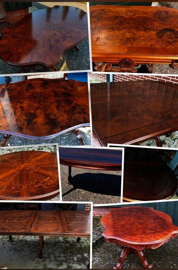 Diverse Klassieke Tafels - Noten, Mahonie, Barok beschikbaar voor biedingen