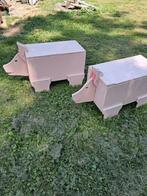 2 varkens bankjes/krukken, Ophalen, Gebruikt