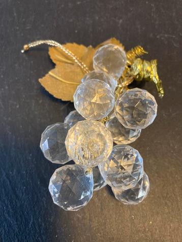 Swarovski Kristallen Druiventros met goudkleurige bladen beschikbaar voor biedingen