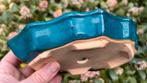 Bonsai schaal blauw geglazuurd aardewerk 22,4x14,9x4, Tuin en Terras, Bloempotten, Ophalen of Verzenden, Zo goed als nieuw, Overige vormen